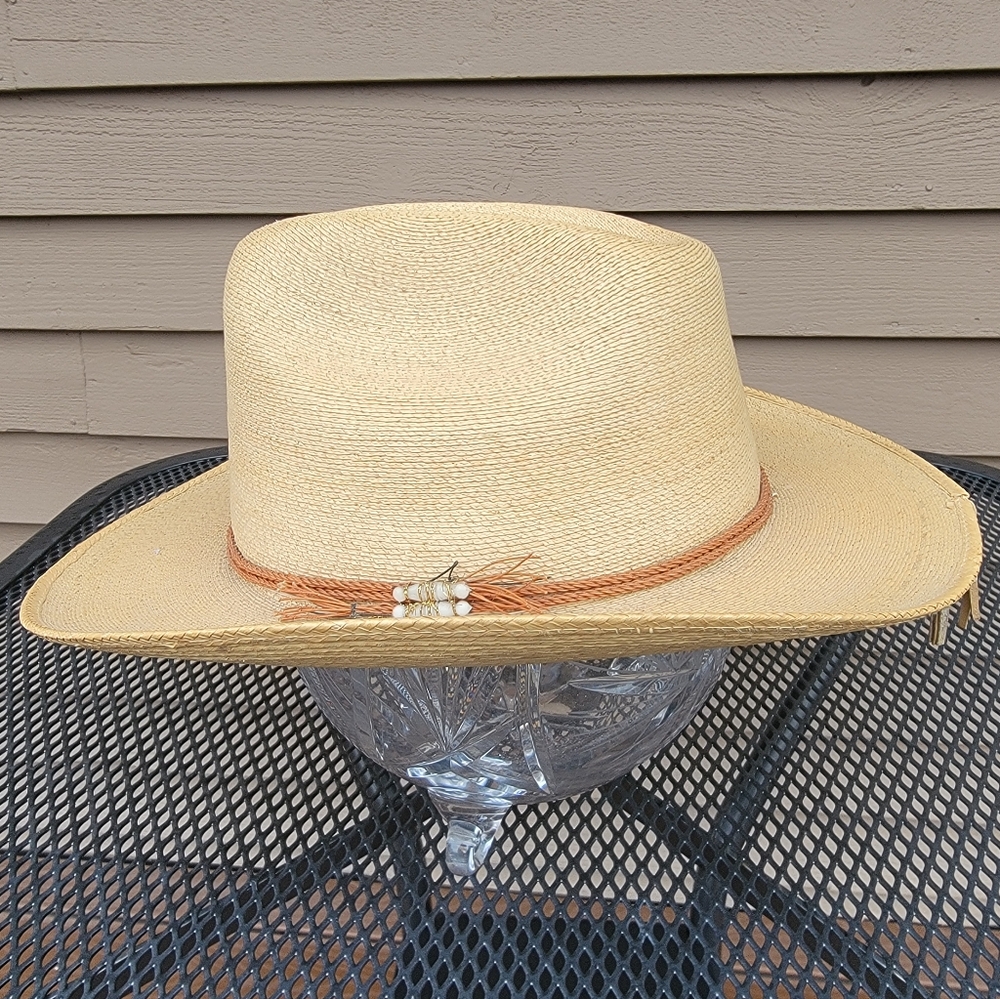 Vintage Straw Cowboy hat, Industria Chavez made in Mexico sz 59